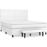 vidaXL Krevet s oprugama i madracem bijeli 180x200 cm umjetna koža | shoptok.hr