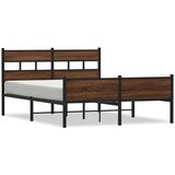 vidaXL Okvir kreveta bez madraca smeđi hrast 140x190 cm izrađeno drvo | shoptok.hr