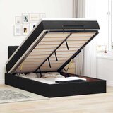 vidaXL Otomanski krevet s madracem&LED crni 120x200cm baršunasti | shoptok.hr