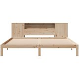 vidaXL Knjižna postelja brez vzmetnice 200x200 cm trdna borovina | Shoptok.si