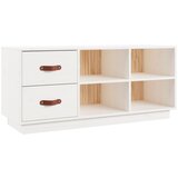  Klupa za cipele bijela 100 x 34x 45 cm od masivne borovine | shoptok.hr