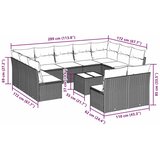  12-dijelni set vrtnih sofa poliratan s jastucima svijetlosivi | shoptok.hr