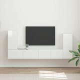 Set TV komoda 4 pcs Visoki sjaj bijela Konstruirano drvo | Eponuda.com