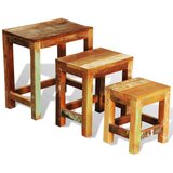  Komplet mizic 3 kosi starinski iz predelanega lesa, (20713876) | Shoptok.si