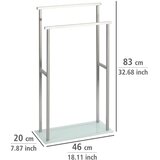 Wenko 23438100 - Stalak za peškire DEBAR 20x83 cm nerđajući čelik/satinski/bela Cene