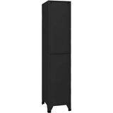 vidaXL Ormarić s ključem crni 38 x 45 x 180 cm čelični | shoptok.hr