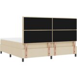  Postelja z box springom z vzmetnico in LED Bež 200x200 cm Tkanina, (22080978) | Shoptok.si