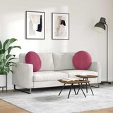  Jastučići za sjedenje 2 pcs Vinska crvena Ø50 x 19 cm Baršun | Eponuda.com
