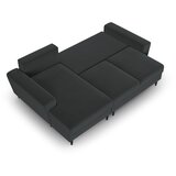 Cosmopolitan Design Tamno siva baršunasti sklopiva/s prostorom za odlaganje kutna garnitura (s lijevim kutom/s ležaljkom) Kyoto – | shoptok.hr