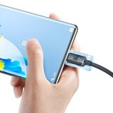 Baseus CRYSTAL KABEL USB NA USB-C, 100W, 1.2M (ČRN) | Shoptok.si