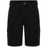 Trendyol Men's Black Regular Fit Cargo Pocket Denim Shorts