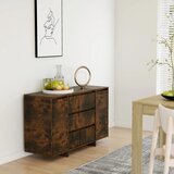  Komoda s 3 ladice boja dimljenog hrasta 120 x 41 x 75 cm drvena | shoptok.hr