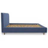 Scandic Modra oblazinjena zakonska postelja s prostorom za shranjevanje z letvenim dnom 160x200 cm Zee – | Shoptok.si