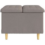  Shranjevalna tabureta z blazino Taupe 60 x 60 x 45 cm blago, (5000208411) | Shoptok.si