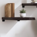  Zidna polica tamnosmeđa 40x60x(2-6) cm od obrađene hrastovine | Eponuda.com