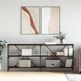vidaXL Konzolna mizica sonoma hrast 180x30x75 cm inž. les in železo Cene