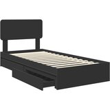  s od storage Podesivo Crna 90 x 190 cm Konstruirano drvo | shoptok.hr