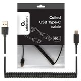 Gembird CC-USB2C-AMCM-0.6M spiralni usb 2.0 am na usb-c kabl, 0.6m, black | ePonuda.com
