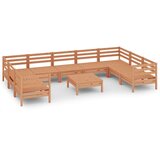  Vrtna garnitura 10-delna medeno rjava trdna borovina, (20674912) | Shoptok.si