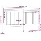  Uzglavlje za krevet 206 x 4 x 100 cm od masivne borovine | shoptok.hr