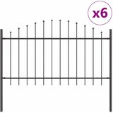  Vrtna Ograda 6 pcs Siva 170 x 140 cm Čelik s prahom premazan | shoptok.hr
