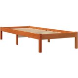  The Living Store Posteljni okvir brez vzmetnice voščeno rjav 90x190 cm borovina - Posteljni Okvir, (21455225) | Shoptok.si