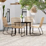  5-dijelni vrtni blagovaonski set boja hrasta | shoptok.hr