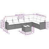  8-dijelni set vrtnih sofa od poliratana s jastucima sivi | shoptok.hr