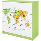  Dječja komoda - KARTA SVIJETA - zelena | shoptok.hr