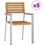  Vrtna stolica 8 pcs Prirodna nafta Čvrsto drvo akacije | shoptok.hr