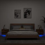  The Living Store Nočna stenska omarica z LED lučkami 2 kosa dimljen hrast - Stenska Nočna Omarica, (21453615) Cene