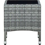 vidaXL Vrtni stol sivi 40 x 40 x 45 cm od poliratana | shoptok.hr