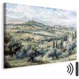  Slika - Landscape with Green Fields and Trees Tuscan Sunny View 60x40 Akustična | shoptok.hr