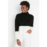 Trendyol Black Color Block Knitwear Sweater