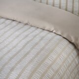 Catherine Lansfield Bež 3-dijelna posteljina za bračni krevet 200x200 cm So Soft Seersucker Stripe – | shoptok.hr