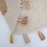 Nattiot Opečnato oranžno-kremno bela pralna ročno tkana bombažna otroška preproga ø110 cm Rainbow Toffee – | Shoptok.si