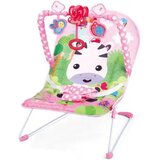 Magic Toys Vibracijska i glazbena ležaljka u ružičastoj boji sa uzorkom zebre Cijene