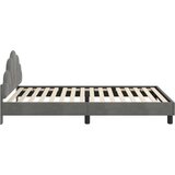  za djecu s uzglavljem Tamnosiva 80 x 200 cm Baršun | shoptok.hr