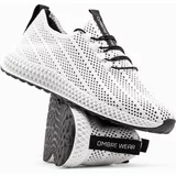 Ombre Men's mesh sneakers shoes - white