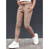 DStreet Spodnie dresowe damskie RELAX MODE jasnobrązowe | ePonuda.com