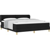 vidaXL Box spring krevet s uzglavljem Crna 180 x 200 cm tkanina - Crna 180 x 200 cm Dizajn s rombovima | shoptok.hr