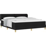 vidaXL Postelja z vzmetnico črna 180x200 cm iz blaga, (22051103) | Shoptok.si