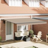  Skrovita tenda Bež 400 × 300 cm Tkanina i Aluminij | shoptok.hr