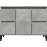 vidaXL Omarica za umivalnik betonsko siva 80x33x60 cm inženirski les | Shoptok.si