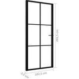 Sobna Notranja vrata ESG steklo in aluminij 102,5x201,5 cm | Shoptok.si