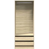  Ormar boja hrasta sonome 80x50x200 cm od konstruiranog drva | Eponuda.com
