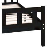  Za krevet od masivnog drva crni 160 x 200 cm | shoptok.hr