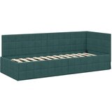 vidaXL kutni okvir kreveta s uzglavljem tamnozelena 80 x 200 cm baršun | shoptok.hr