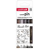 UNI ball Marker Uni pin set crni EFB/BR, svijetlo sivi BR, tamno sivi BR, sepia BR Brush Art 5/1 | shoptok.hr
