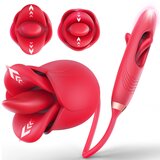 SuperLove 4in1 Flapping & Licking Mouth Vibrator Red | shoptok.hr